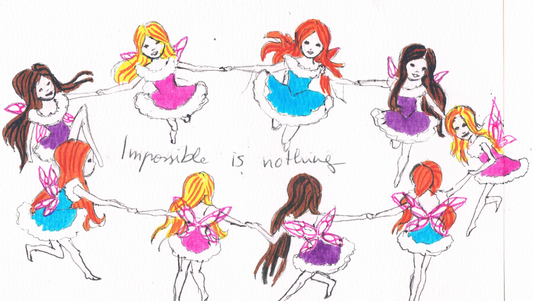 All-Over Print Crop Tee | dancing fairies