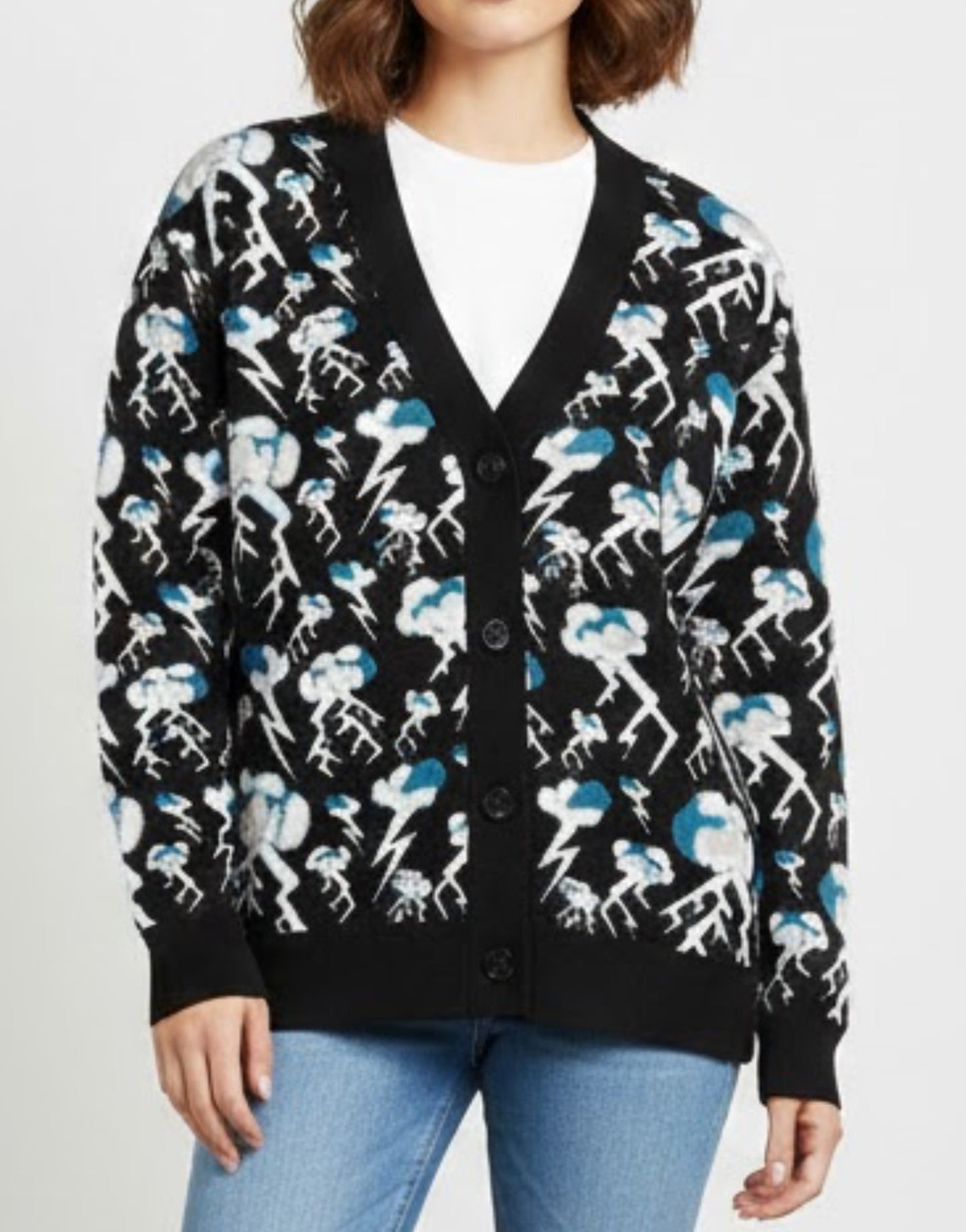 Knitted cardigan | lightning bolt