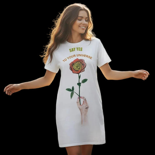 Rose Graphic T-Shirt Dress - Special Edition