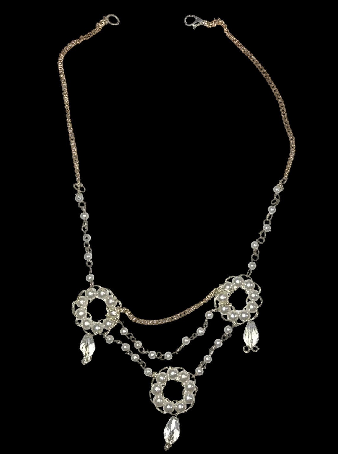 Timeless Pearl & Crystal Tiered Necklace