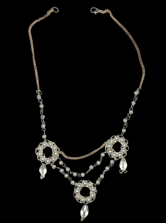 Timeless Pearl & Crystal Tiered Necklace