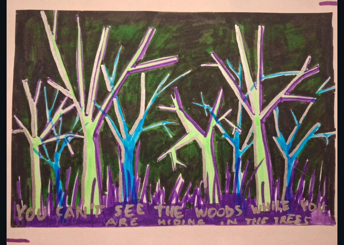 Forest at night skirt