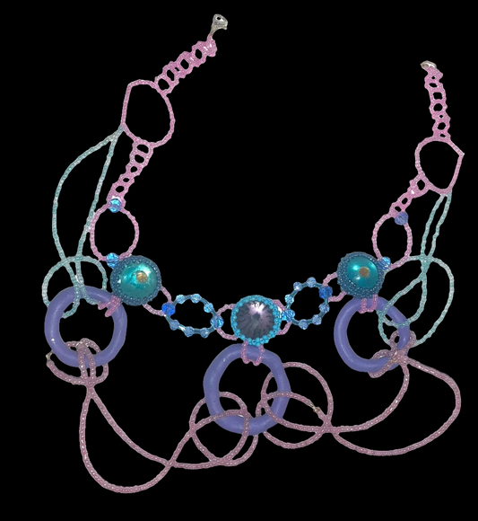 Handcrafted Artisan Statement Necklace – Pastel Dreams Collection