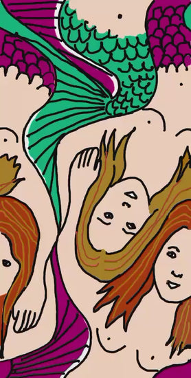 video for the creation of mermaid tessellation pattern 1