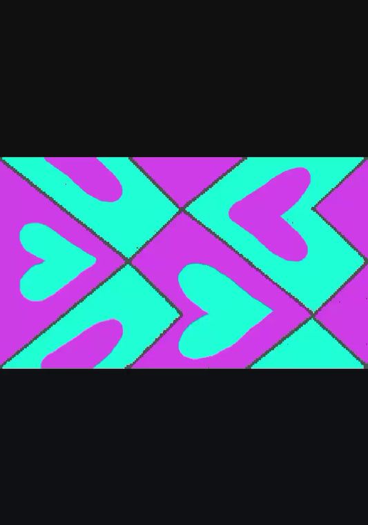 making of hearts tessellated pattern 1